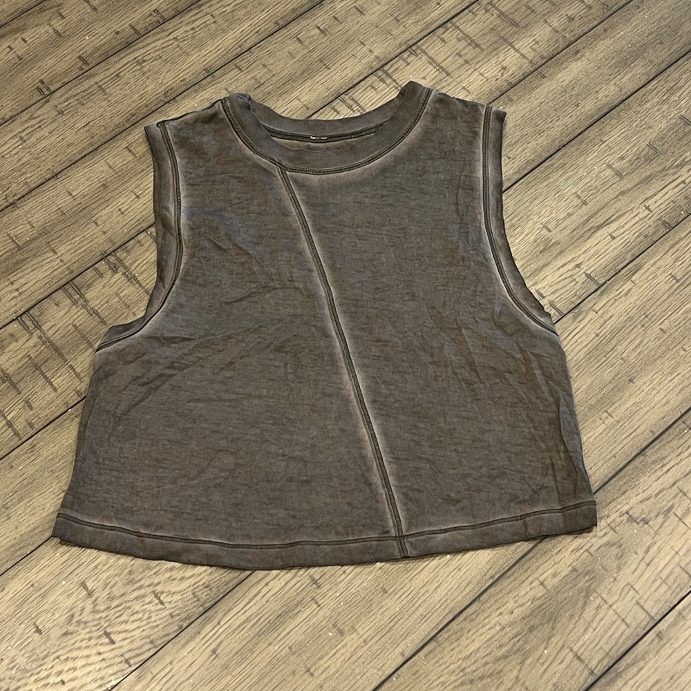 LULULEMON Broken Beats Tank Washed Dark Grey sz XS/SM 2 4